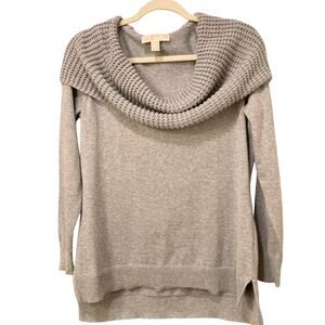 Michael by Michael Kors Gray Cowl Neck Sweater Size L EUC